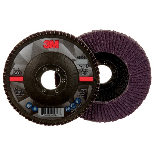Picture of Flap 3M 638060-05904 60 Grit 4.5 Disc 0.875 Abrasives