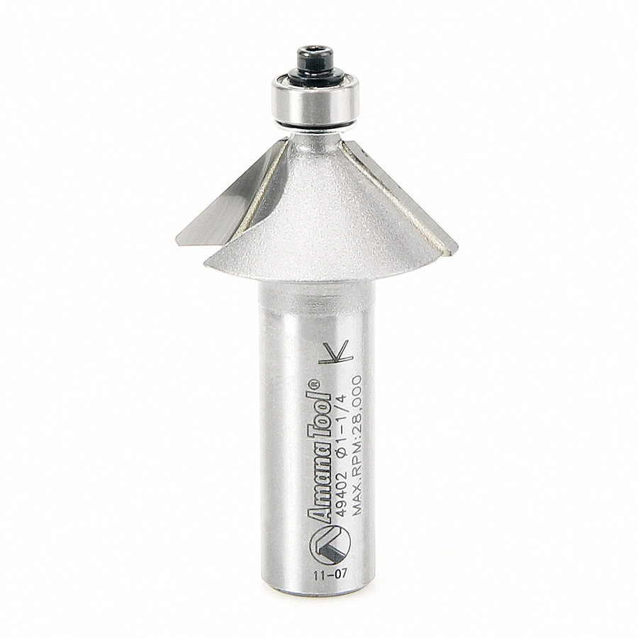 Picture of Amana 49402 1-1/4 X 1/2 2Fl Carb Chamfer Bit