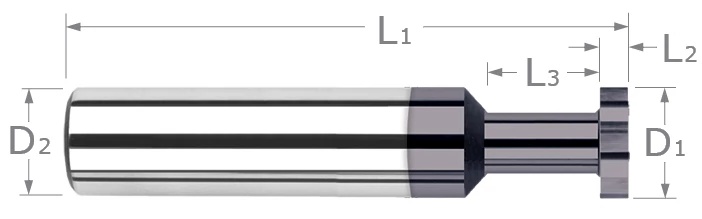 Picture of ATI 3/8 X 1/2 X 2 1/4 3Fl Carbide Keyseat