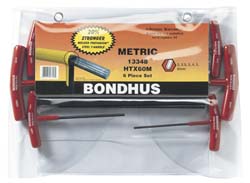 Picture of Bondhus 15248 Bondhus 6 Pc Metric Hex T-Handle Set
