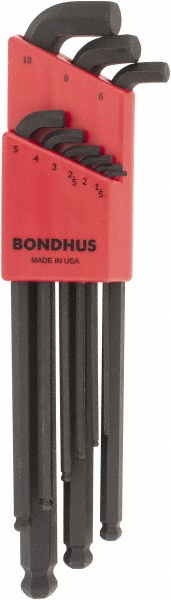 Picture of Bondhus 16599 9 Piece Metric Stubby L-Wrench Set