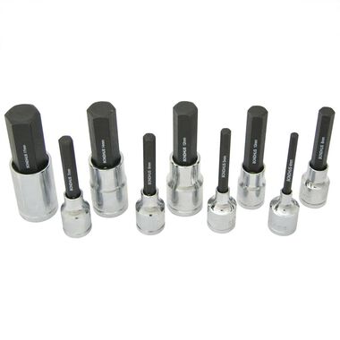 Picture of Bondhus 30299 9Pc 2" Hex Bit Set W/Sockets