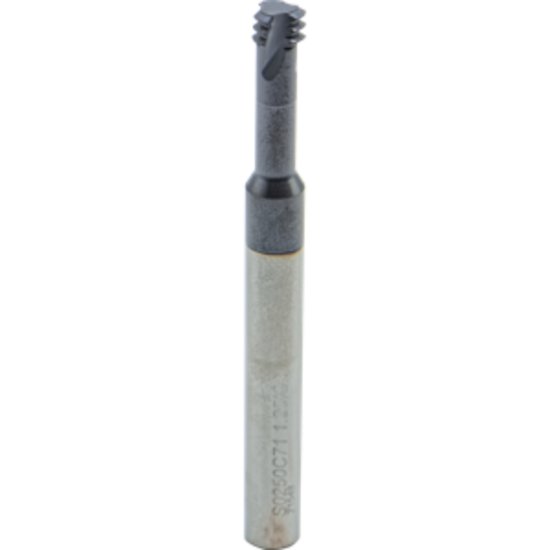 Picture of Carmex MTS0250C71 1.25 ISO Thread Mill 0.23 Dia 1.25mm 0.71 Neck 2.50 OAL 3 Flute Coolant 2xD1 Internal AlTiN