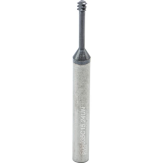 Picture of Carmex MTS06035C15 24 UN Thread Mill 24.00TPI 0.13 Dia 0.61 Neck 0.23 Shank Internal 3 Flute 3xD1 AlTiN