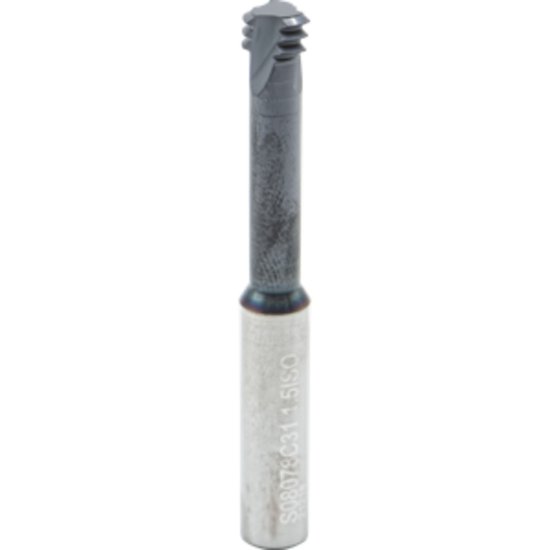 Picture of Carmex MTS08078C31 1.5 ISO Thread Mill M10 x 1.50mm 0.30 Dia 1.24 Neck 0.31 Shank Internal 3 Flute 3xD1 AlTiN