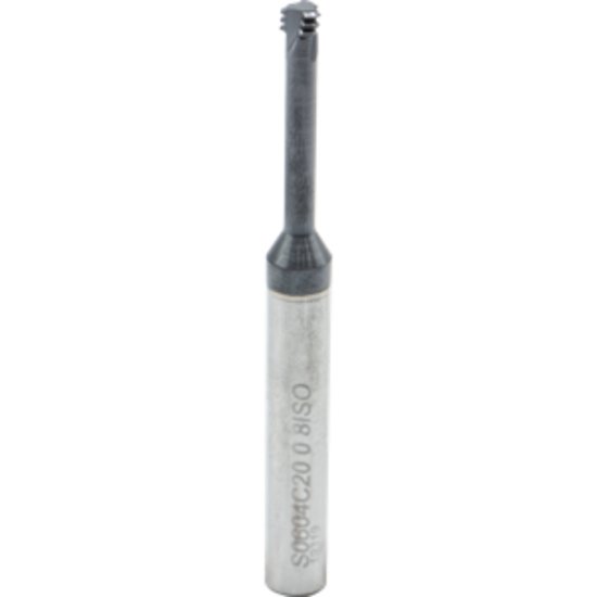 Picture of Carmex MTS0604C20 0.8 ISO Thread Mill M5 x 0.80mm 0.15 Dia 0.82 Neck 0.23 Shank Internal 3 Flute 4xD1 AlTiN