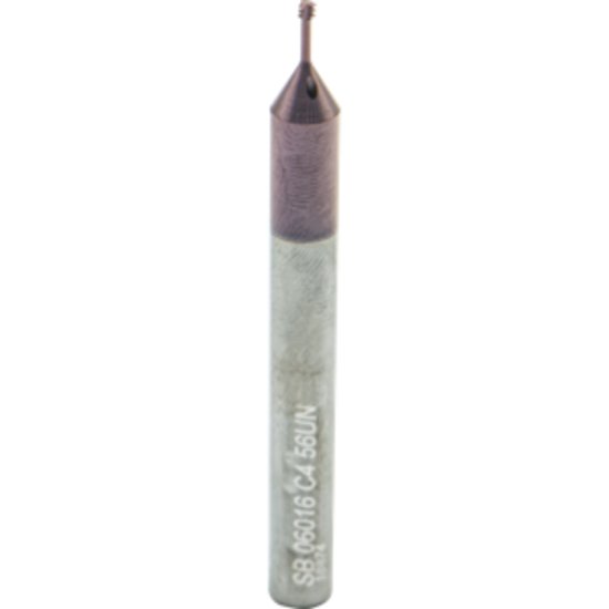 Picture of Carmex MTSB 06016 C4 56 UN Thread Mill 0.06 Dia 56.00TPI 0.19 Neck 2.30 OAL 3 Flute 2xD1 Internal AlTiN