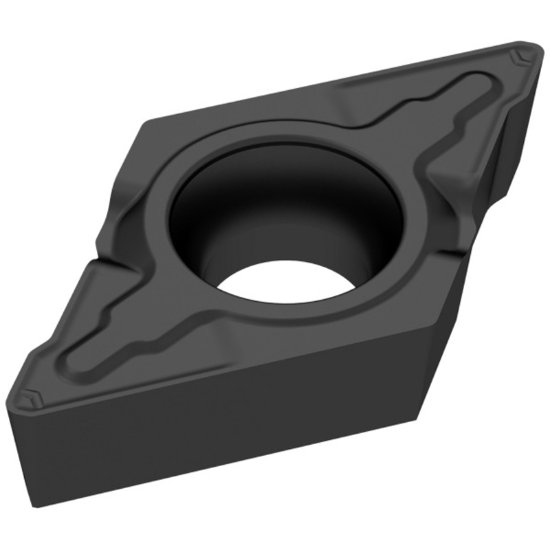 Picture of DCMT32.51EL-SMQ CTCP125 Ceratizit DCMT11T304EL-SMQ CTCP125 55.0° Positive Carbide 0.0160 0.41mm Radius Medium, Semi Finishing