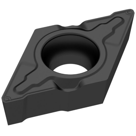 Picture of DCMT32.51ER-SMQ CTCP125 Ceratizit DCMT11T304ER-SMQ CTCP125 55.0° Positive Carbide 0.0160 0.41mm Radius Medium, Semi Finishing