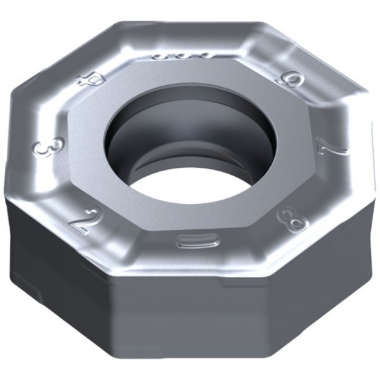 Picture of Ceratizit OAKU 060508SR-F50 CTPP225 Milling Insert Octagonal 0.031 Corner Radius TiAIn + TiN