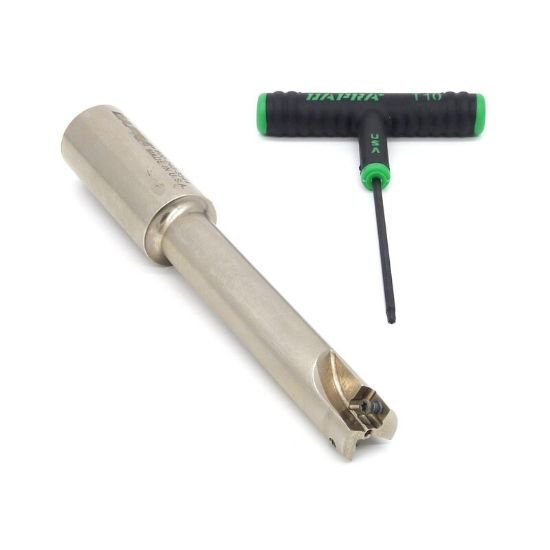 Picture of Dapra CC-SSER0750-4000-R45-2 90.0°, End Mill 0.750 Cutter Diameter Weldon 1.000 Shank 6.300 OAL 2 Flute