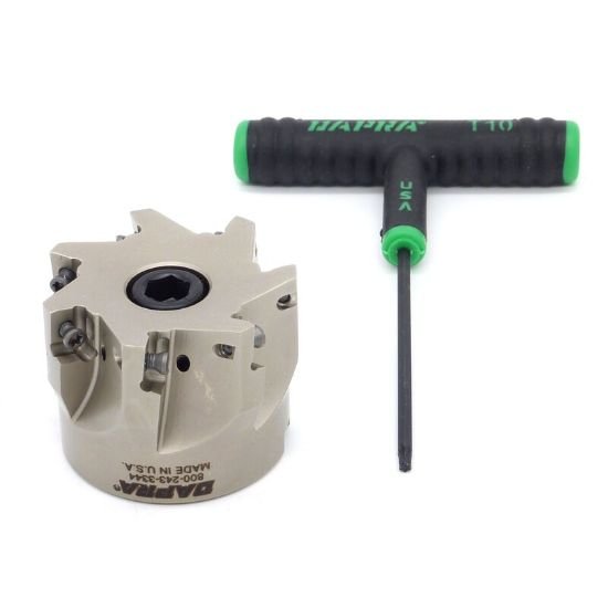 Picture of Dapra SSSM2000-0750-R45-7C 90.0°, Face Mill 2.000 Cutter Diameter Face Mill 0.750 Shank 7 Flute