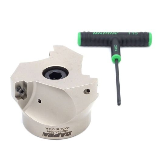 Picture of Dapra SSSM3000-1000-R55-3C 90.0°, Face Mill 3.000 Cutter Diameter Face Mill 1.000 Shank 2.000 OAL 3 Flute