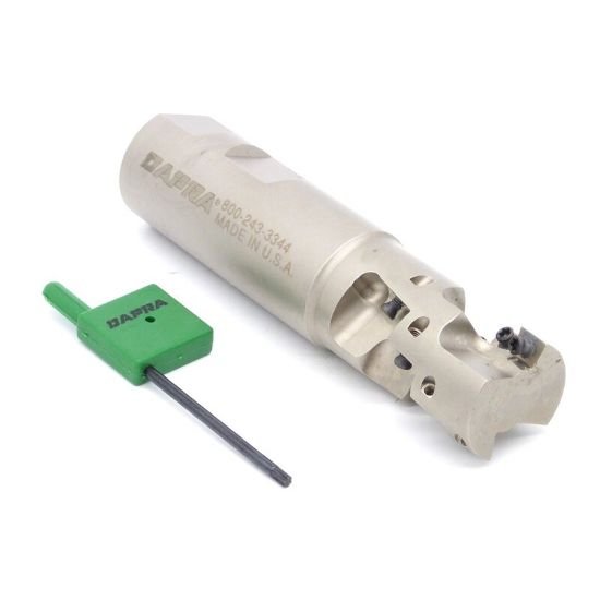 Picture of Dapra HREM1000-1000-R35-2-120 90.0°, Corn Cob 1.000 Cutter Diameter Weldon 1.000 Shank 4.500 OAL 8 Flute