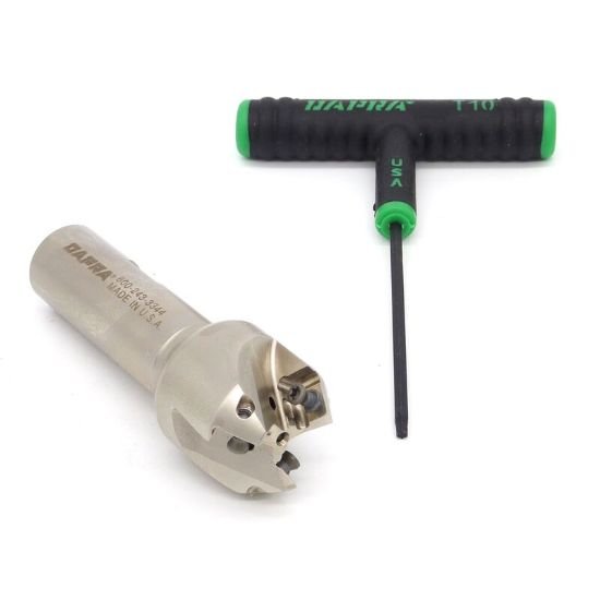 Picture of Dapra CMEM0750-30-R45-3 30.0°, Chamfer Mill 0.750 Cutter Diameter Weldon 0.750 Shank 3.500 OAL 3 Flute