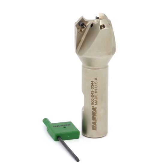 Picture of Dapra CMEM0750-45-R35-3 45.0°, Chamfer Mill 0.750 Cutter Diameter Weldon 0.750 Shank 3.500 OAL 3 Flute