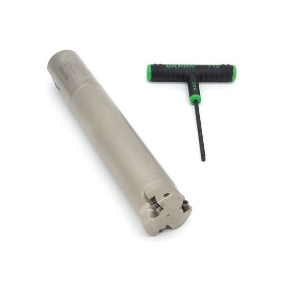 Picture of Dapra HFEM150-550-R3-3 Feed Mill 1.500 Cutter Diameter Weldon 1.250 Shank 7.780 OAL 3 Flute