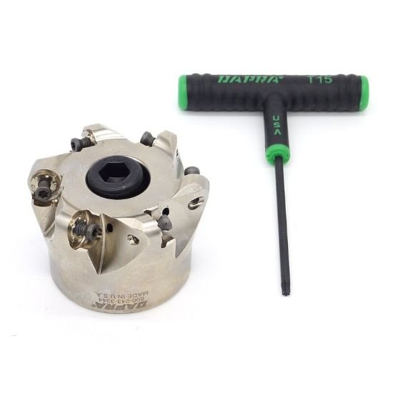 Picture of Dapra DTSM250-100-R4-6 Button Cutter,Face Mill 2.500 Cutter Diameter Face Mill 1.000 Shank 6 Flute