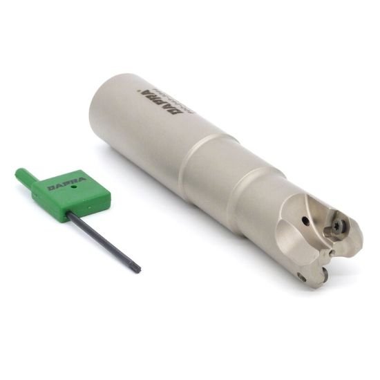 Picture of Dapra TREM100-250-R3-2C Button Cutter,End Mill 1.000 Cutter Diameter Weldon 1.000 Shank 4.750 OAL 2 Flute