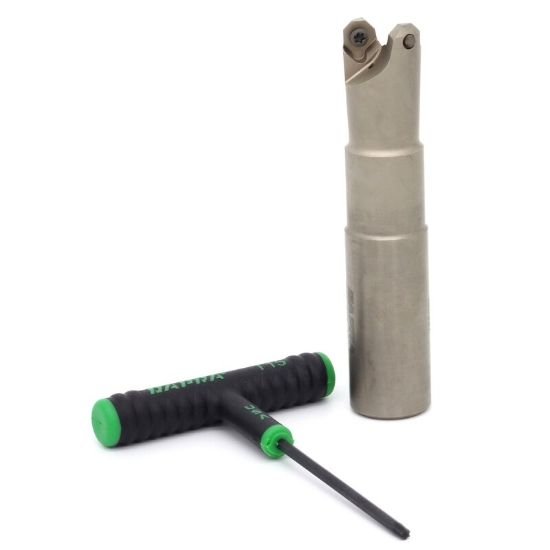 Picture of Dapra TREM100-250-R4-2C Button Cutter,End Mill 1.000 Cutter Diameter Weldon 1.000 Shank 4.750 OAL 2 Flute