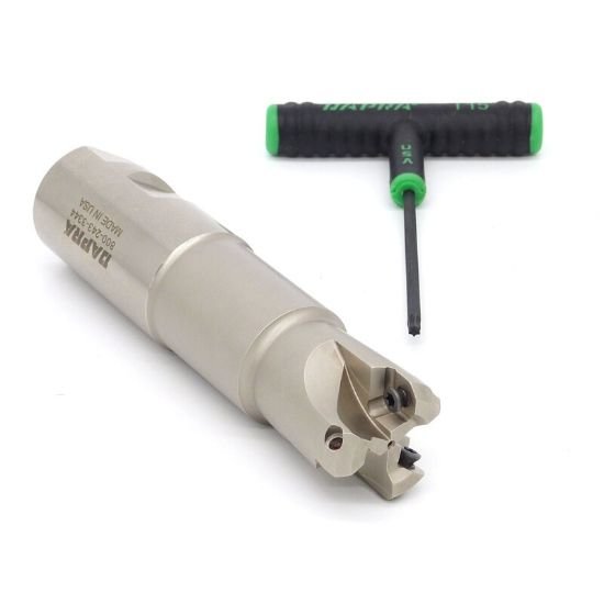 Picture of Dapra TREM125-300-R4-3 Button Cutter,End Mill 1.250 Cutter Diameter Weldon 1.250 Shank 5.280 OAL 3 Flute