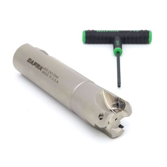 Picture of Dapra TREM150-350-R4-3 Button Cutter,End Mill 1.500 Cutter Diameter Weldon 1.250 Shank 5.780 OAL 3 Flute