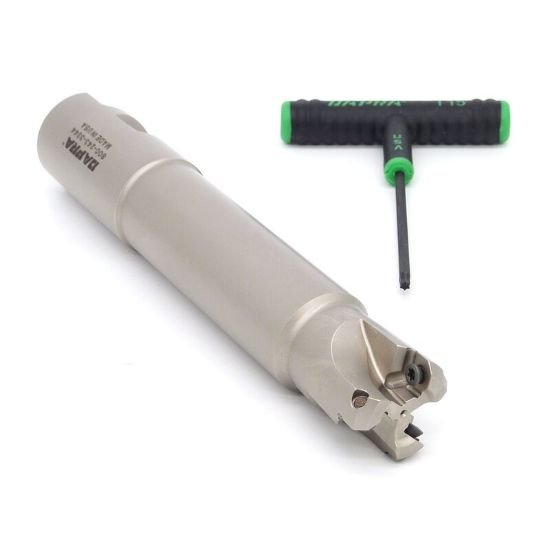 Picture of Dapra CC-TREM125-500-R4-3 Button Cutter,End Mill 1.250 Cutter Diameter Weldon 1.250 Shank 7.280 OAL 3 Flute