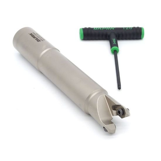 Picture of Dapra CC-TREM125-500-R5-2 Button Cutter,End Mill 1.500 Cutter Diameter Weldon 1.500 Shank 8.190 OAL 2 Flute