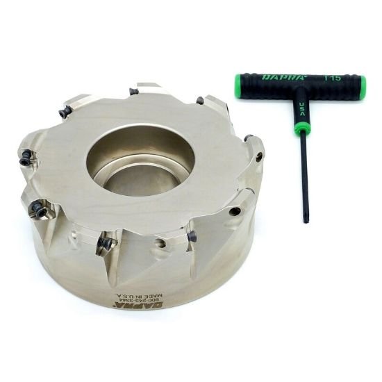 Picture of Dapra TRSM500-150-R4-9 Button Cutter,Face Mill 5.000 Cutter Diameter Face Mill 1.500 Shank 2.000 OAL 9 Flute