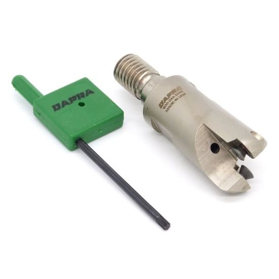Picture of Dapra TREM075-MOD-R3-2C Button Cutter,End Mill 0.750 Cutter Diameter Screw On M10 Shank 2 Flute