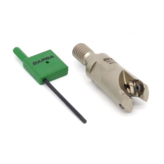 Picture of Dapra TREM20-MOD-R5-2C Button Cutter,End Mill 0.787 Cutter Diameter Screw On M10 Shank 2 Flute