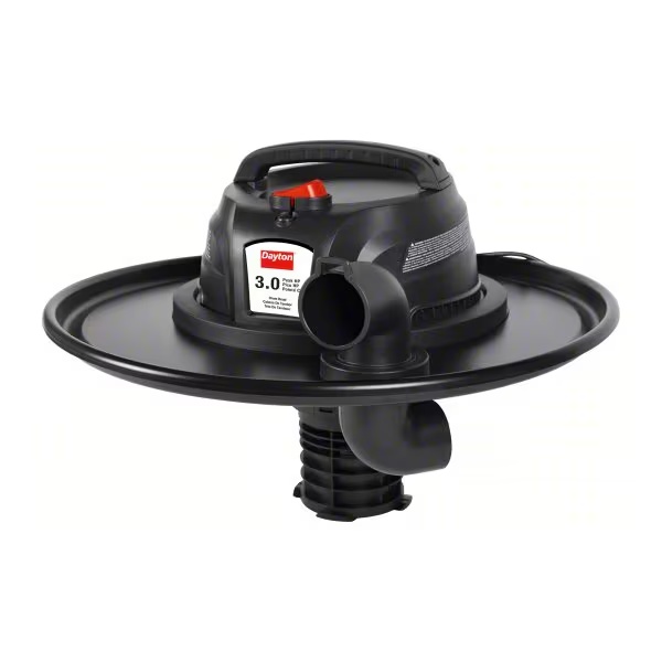 Picture of Dayton 61Hv93 Dayton Drum-Top Wet/Dry Vacuum Head, 120 W Power, 3 Hp, 88 Cfm