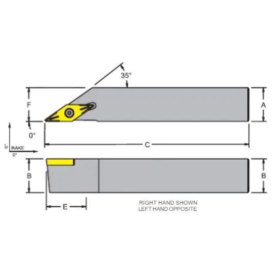 Picture of Dorian SVABR10-3D 35.0° Swiss Square 0.629 Shank 6.000 OAL