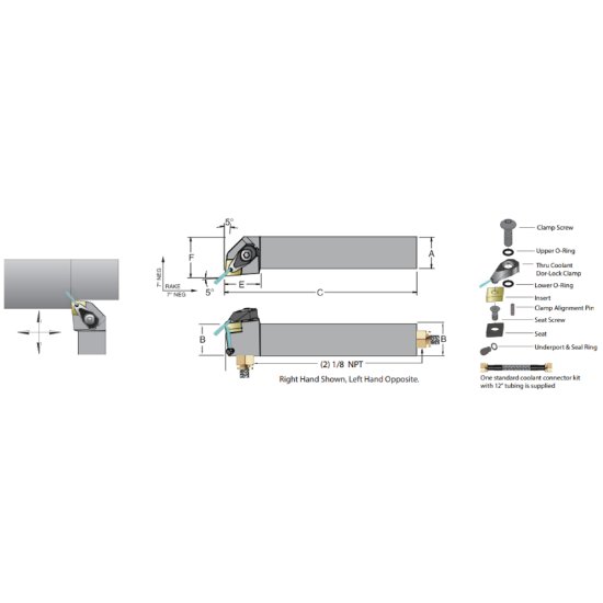 Picture of Dorian ADCLNL-20-5D 80.0° Square 1.250 Shank 6.000 OAL