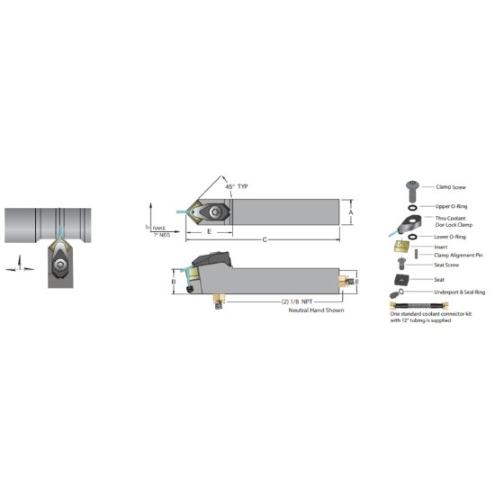 Picture of Dorian ADSDNN-16-4D Square Square 1.000 Shank 6.000 OAL