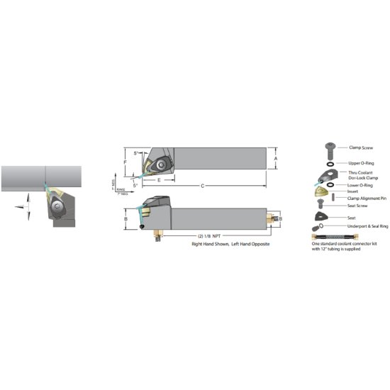 Picture of Dorian ADWLNR-16-3D Trigon Square 1.000 Shank 6.000 OAL