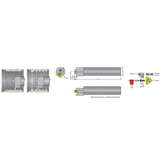 Picture of Dorian S40V-MTHOR-5-C On Edge Boring Bar 2.500 Shank 16.00 OAL