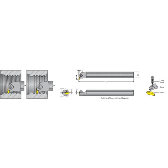 Picture of S24U-NEL-3 Dorian 58987 Grooving,Threading Boring Bar 1.0000 25.40mm Shank