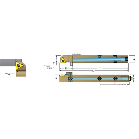 Picture of Dorian ASTACL2020-K11 Triangle Swiss Square 0.787 Shank 4.920 OAL