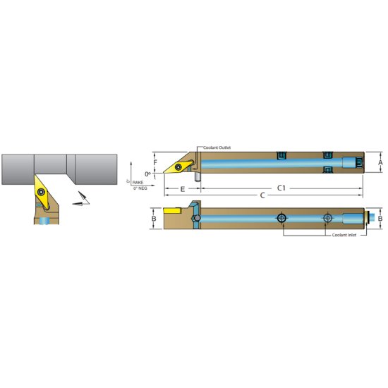 Picture of Dorian ASVACR1212-H11 35.0° Swiss Square 0.472 Shank 3.940 OAL