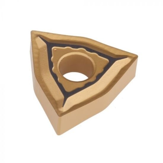 Picture of WNMG432 MEF DMC30UT Dorian WNMG080408 MEF DMC30UT Trigon Negative Carbide 0.0310 0.79mm Radius Finishing, Semi Finishing