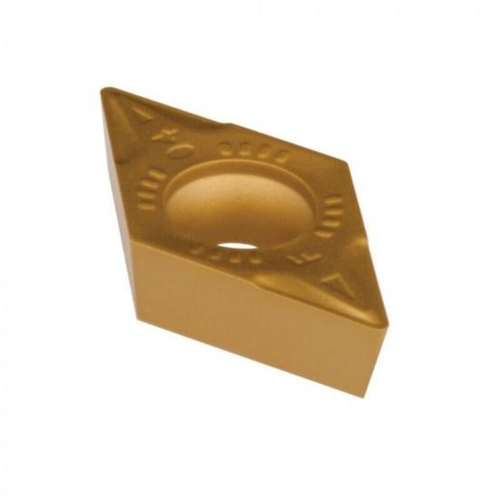 Picture of DCMT21.51-PEF-DPC15HT Dorian DCMT070204-PEF-DPC15HT 55.0° Positive Carbide 0.0150 0.38mm Radius Medium, Semi Finishing