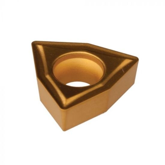 Picture of WCGT 1.51.50.5 UEU DUP25GT Dorian WCGT-030202-UEU-DUP25GT Trigon Positive Carbide 0.0080 0.20mm Radius Finishing, Semi Finishing