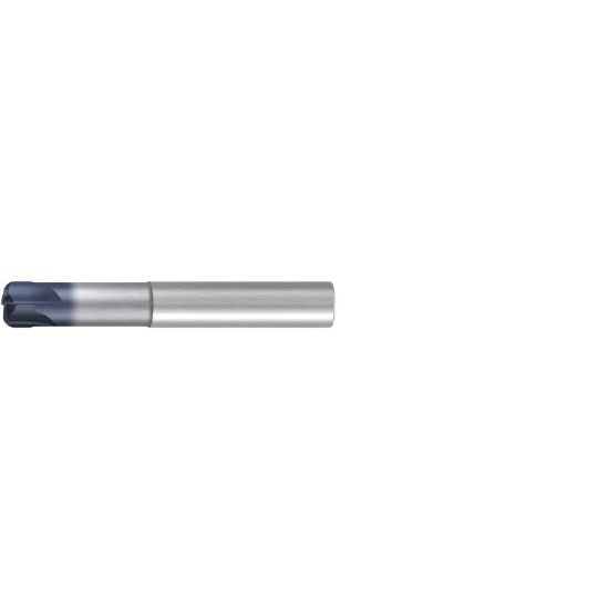 Picture of Emuge 1936A.010 Dia 10mm SH 0.3937 LOC 0.2362 OAL2.8346 End Mill Torus Standard Helix Carbide TiAlN Single End Corner Radius0.0984 2.50mm Hard-Cut