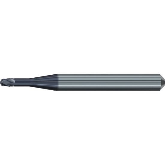 Picture of Emuge 2628A.300614 Dia 3mm SH 0.2362 LOC 0.5510 OAL2.2441 End Mill Corner Radius Carbide TiAlN Single End Corner Radius0.0591 1.50mm Dental Mills