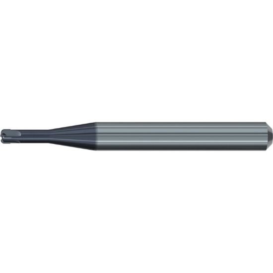 Picture of Emuge 2634A.400612 Dia 4mm SH 0.2362 LOC 0.4724 OAL2.2441 End Mill Corner Radius Carbide TiAlN Single End Corner Radius0.0197 0.50mm Dental Mills