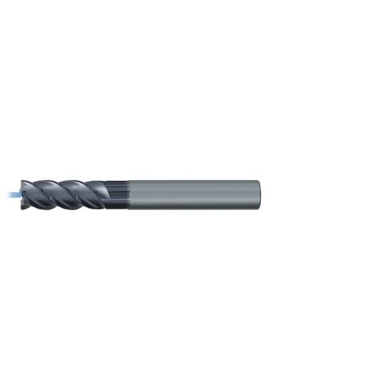 Picture of Emuge 2650AZ.016 Dia 16mm SH 0.6299 LOC 1.2598 OAL4.2520 End Mill Standard Flute Coolant High Helix Carbide TiAlN Single End Square Sharp TiNox-Cut