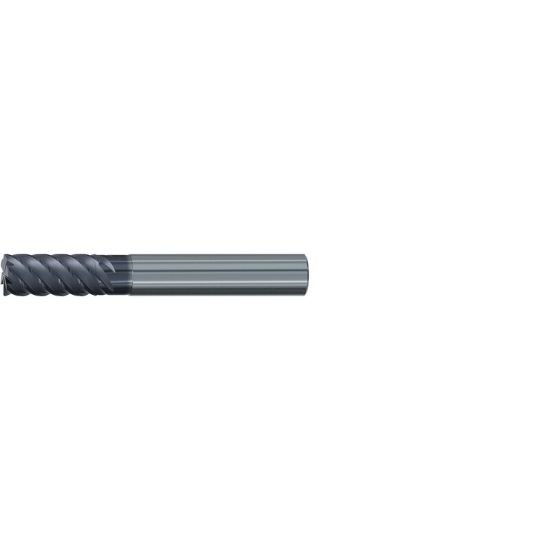 Picture of Emuge 2817A.016 Dia 16mm SH 0.6299 LOC 1.2598 OAL3.6220 End Mill Standard Flute High Helix Carbide TiAlN Single End Corner Radius0.0394 1.00mm Hard-Cut