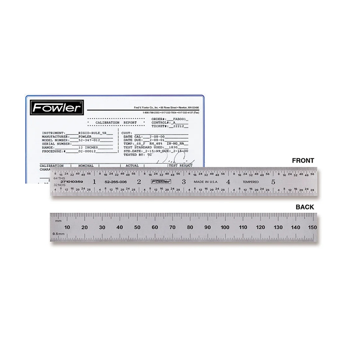 Picture of Fowler 36"/900mm Flexible Certified Rule 52-264-036 522640360