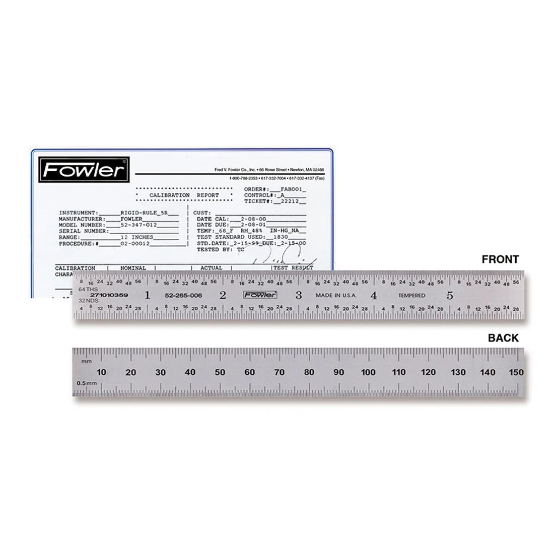 Picture of Fowler 48"/1200mm Flexible Certified Rule 52-264-048 522640480